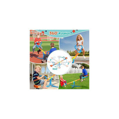 Kids Seesaw Teeter Totter Blue Outdoor Residential Freestanding Spin Toy for Age