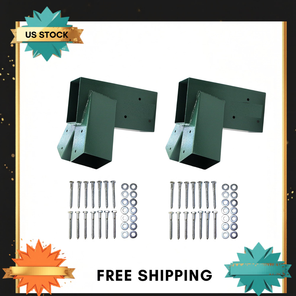 1-2-3 A-Frame 2 Brackets for Swing Set with All Mounting Hardware, Green