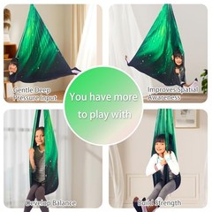 Sensory Swing for Kids Indoor and Outdoor Therapy Cuddle Swing Space Green