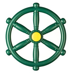 Green and Yellow Outdoor Playground Captain Pirate Ship Wheel, Plastic
