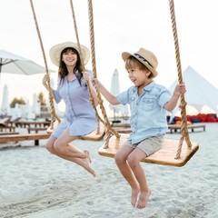Hanging Wooden Swing 24″x 8″x 1.2″ Tree Swing Adults & Kids W/ 500lbs Load