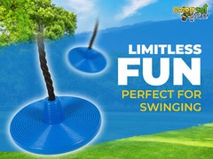 SWING SET STUFF CYCLONE SEAT WITH ROPE BLUE playground backyard accessories 0120