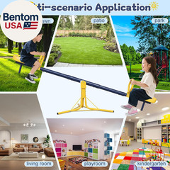 Seesaw for Kids Outdoor, Heavy Duty 250LB 360° Rotating Seesaw Outdoor Teeter To