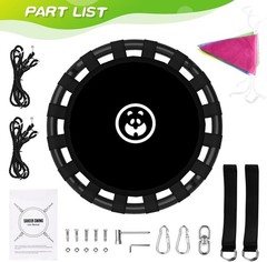 48 Inch Saucer Swing for Kids & Adults, 900lbs Weight Capacity Heavy Duty Tre…