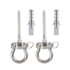 Set of 2 Stainless Steel Screw Holders Boxing Bag Hook Outdoor Swing Buckle Yoga