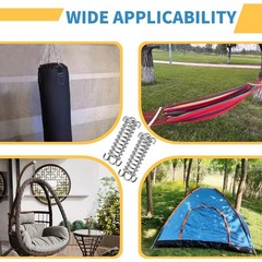 2 PCS Heavy Duty Porch Swing Spring 300 LB Capacity Hammock Chair Sail Shade