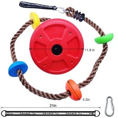 Tree Climbing Rope and Kids Disc Swing Seat Set Outdoor Backyard Playground A…