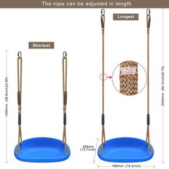Heavy Duty Swing Seat for Adults Kids Tree Swing with Weather Proof Ropes Swi…