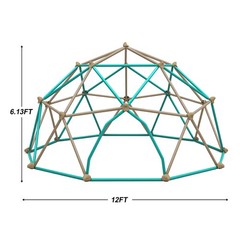 12ft Climbing Dome Kids Play Gym, 1000 lb Capacity – Rust-Resistant