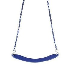 BLUE Playground Swing Set Seat Belt Vinyl Coated Zinc Chain, Seat Hanger