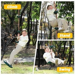 Climbing Rope Disc Swing for Kids Outdoor‌ – Heavy Duty ‌Tree Swings‌ with Non