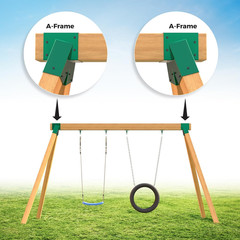 Heavy Duty Swing Sets Bracket Kit, Including 2 A-Frame Swing Set Brackets and 4