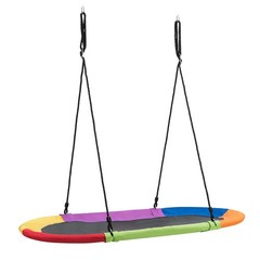 Topbuy 60″ Flying Saucer Tree Swing Set Outdoor Oval Swing Adjustable Hanging