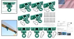 Heavy Duty Swing Hanger Set 8pk Green Plastic Quality 2400lb Capacity