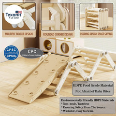 Montessori Climbing Set,Kids Pikler Triangle Set,Plastic Toddler Climbing Toys,M