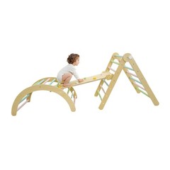 Wooden Arch Ramp Ladder Climbing Toys For Toddlers For Toddlers 1-3 Years Old