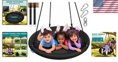 Saucer Swing with Tree Hang Kit, 40” Outdoor Tree Swing, 2 Adjustable Hanging…