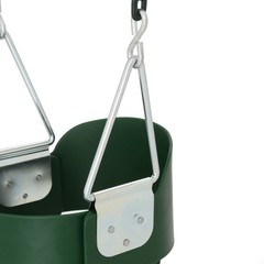 04-0008-G/G Full Bucket Toddler Swing, Bucket, Green 60″ Plastic Coated Chain…