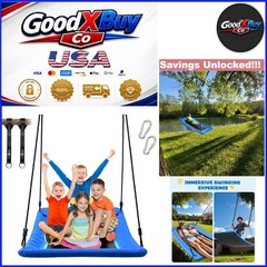 700lb Capacity Skycurve Tree Swing for Kids Adults with Straps Blue
