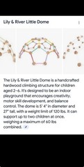 Lily and River little DOME climb, hang and play ages 2-6 indoor playground USED