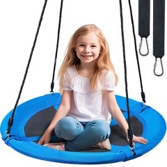 40″ Saucer Tree Swing Set – 900Lb Weight Capacity, 900D Oxford Waterproof, wi…