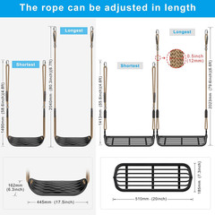 Heavy Duty Swing Set Kit – Reinforced A-Frame Brackets & 4 Hangers, DIY Swing Se