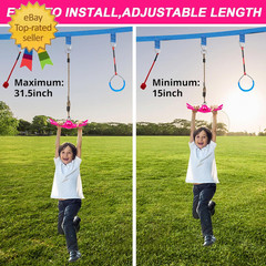 Ninja-Twister Swing Spins Set: Slackline Attachments – 360° Handle Twist-Spin Fl