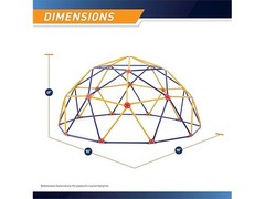EASY OUTDOOR Space Dome Climber Yellow Blue Red 46.00 x 91.00 x 91.00″