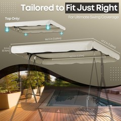 Replacement Canopy for 2-Seat Swing – UV Waterproof Outdoor Patio Glider Cover