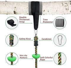 Tree Swing for Kids Backyard Single Disc Rope Climbing Swing Seat for Tree Indoo