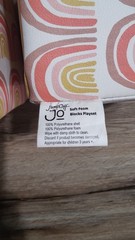 JumpOff Jo 12 Pc Soft Foam Blocks Playset Rainbow Montessori Sensory 6″ Cubes