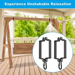 Heavy Duty Swing Hangers for Wooden Sets Snap Hooks, 3mm Thickness Porch Swin…