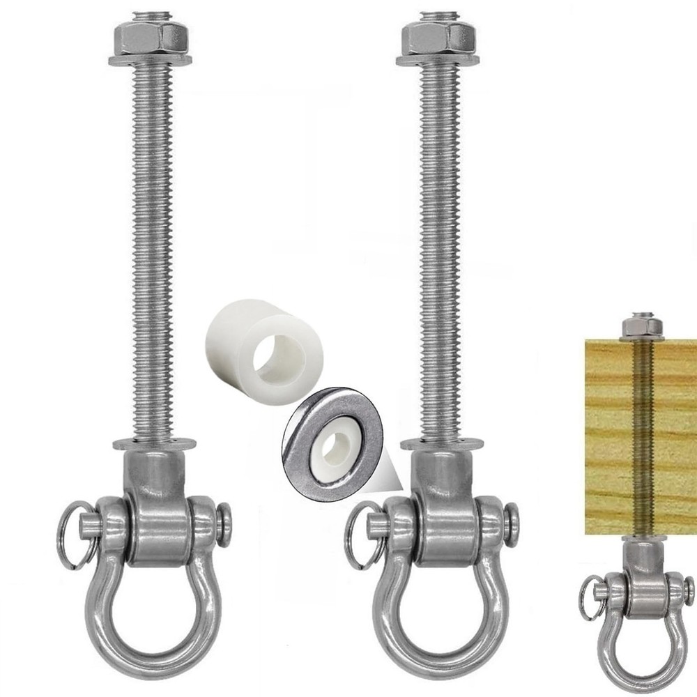 2 Bearing Silent Heavy Duty Swing Hanger Permanent Anti-Rust 180° Swing, 15