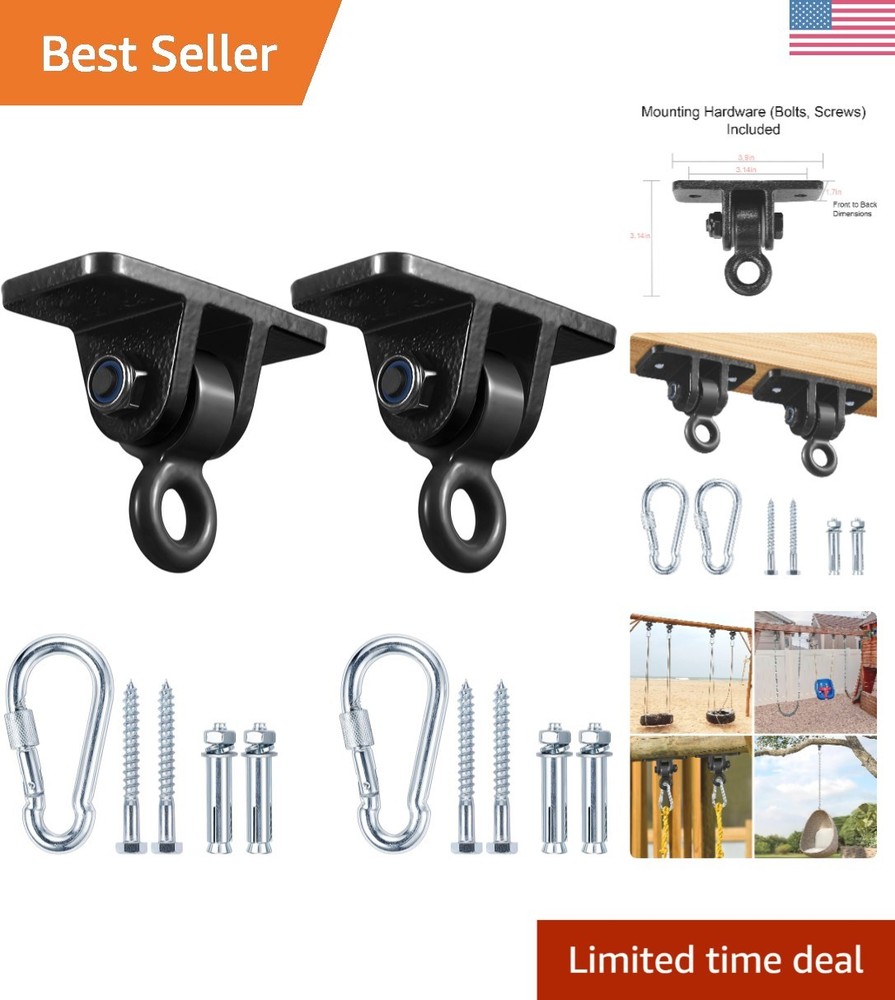 Cast Iron Swing Hangers with Noise Reduction – 500lbs, Indoor/Outdoor Use