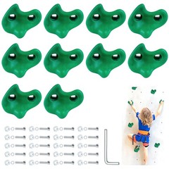 10PCS Green Rock Climbing Holds, Rock Climbing Wall for Kids, Extra Large Siz…