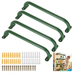 17 Inch Monkey Bars Indoor Outdoor 4 Pack Green, Heavy Duty Metal Playground …