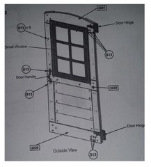 Replacement Door Window and Door Handle for Big Backyard Swing Set ONLY