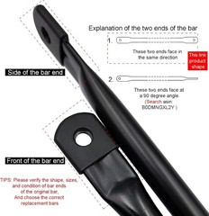 30 /76Cm Garden Swing Replacement Bars Matte Black Metal round Rods for Hanging