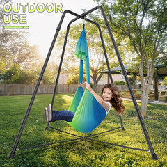 Swing Stand with Sensory Swing, Swing Frame with Pod Swing, X-Shaped Swing Set,