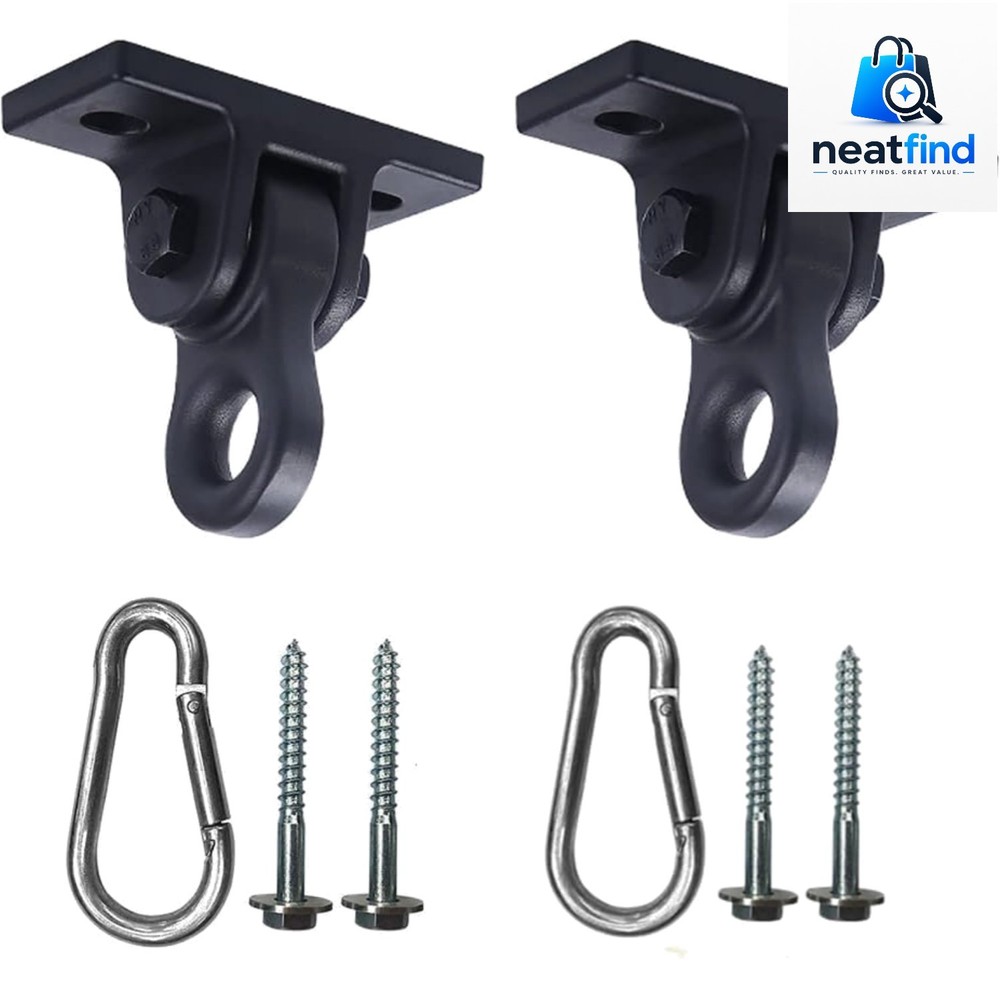 Heavy Duty Black Swing Hangers Screws Bolts Included Over 5000 lb Capacity Pl…