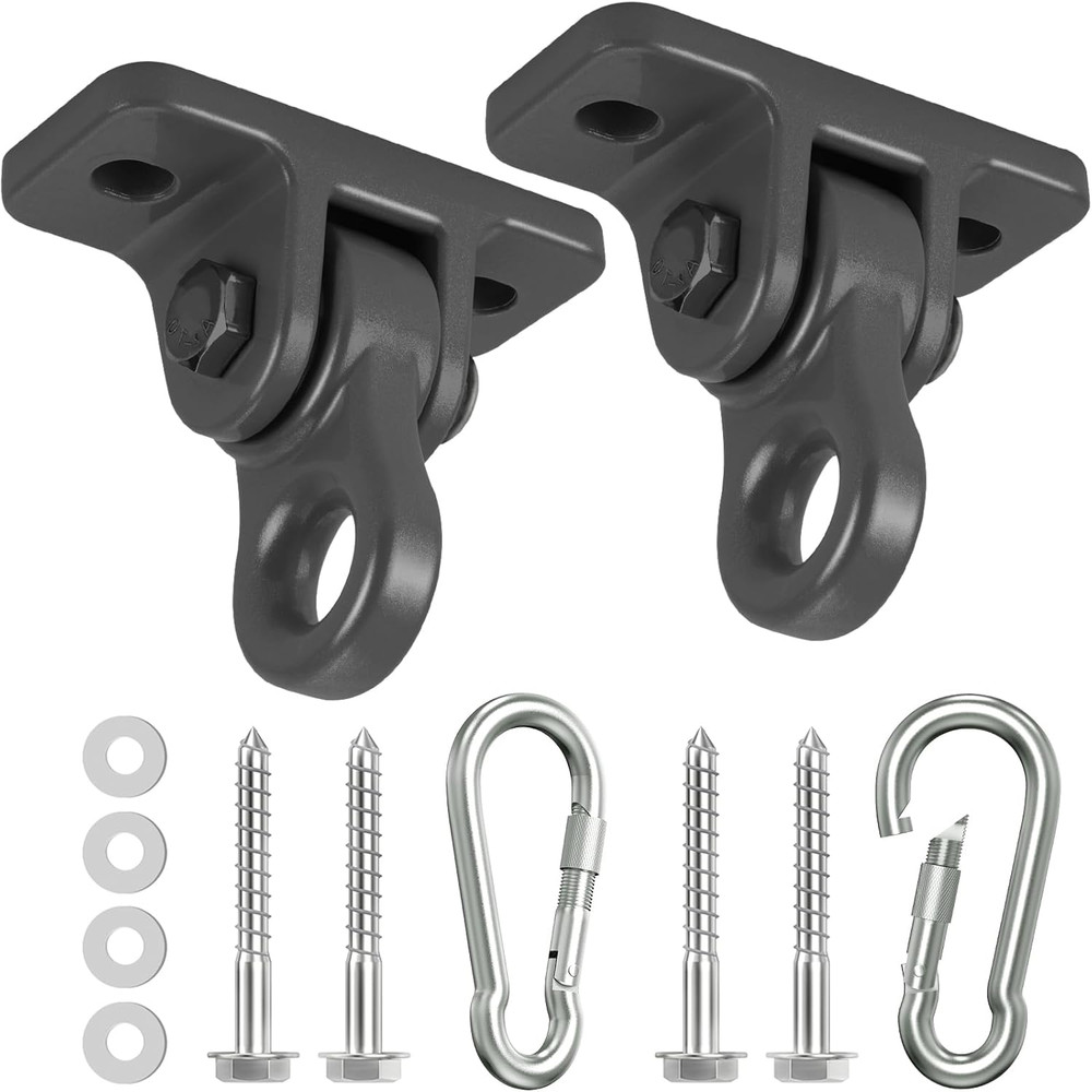 Heavy Duty Porch Swing Hangers Kit Dual Bearing Ceiling Hooks 5000lbs 2 Pack
