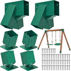 A-Frame Swing Set Brackets with 4Pcs Swing Leveling Base Brackets Heavy Duty Swi
