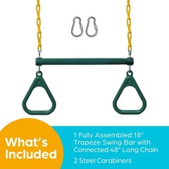 Jungle Gym Kingdom Swing Sets for Backyard, Monkey Bars & Swingset Green