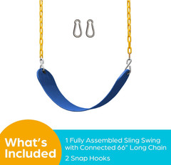 Jungle Gym Kingdom Outdoor Swing Seat Replacement Heavy Duty Chains Playground