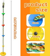 ASTM Approved Kids Climbing Rope Swing with Easy Installation & Accessories