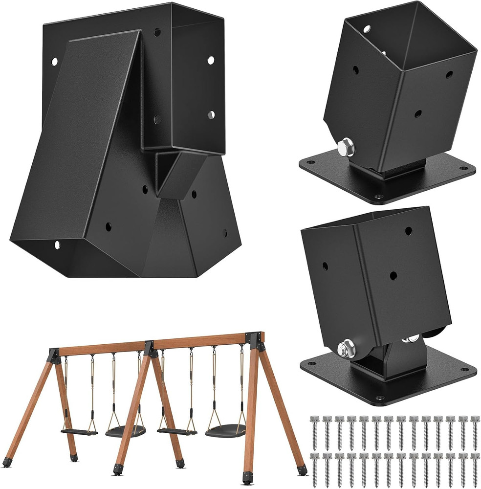 Heavy-Duty Swing Set Brackets, A-Frame Swing Set Hardware Kit, 1 Middle Bracket
