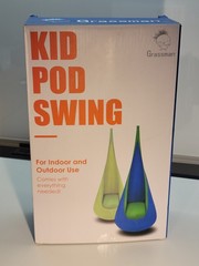 Grassmen Pod Swing for Kids, Sensory indoor/Outdoor, Ceiling Hook, Green