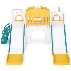 Double Kids Slide Climb Playset Toddler Boys Girls Playground Indoor Outdoor Toy