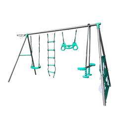 Black-Green 4-Function Swing Set w/ Face-to-Face Seats, 550LB Capacity