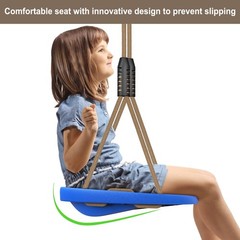 Heavy Duty Swing Seat for Adults Kids Tree Swing with Weather Proof Ropes Swi…